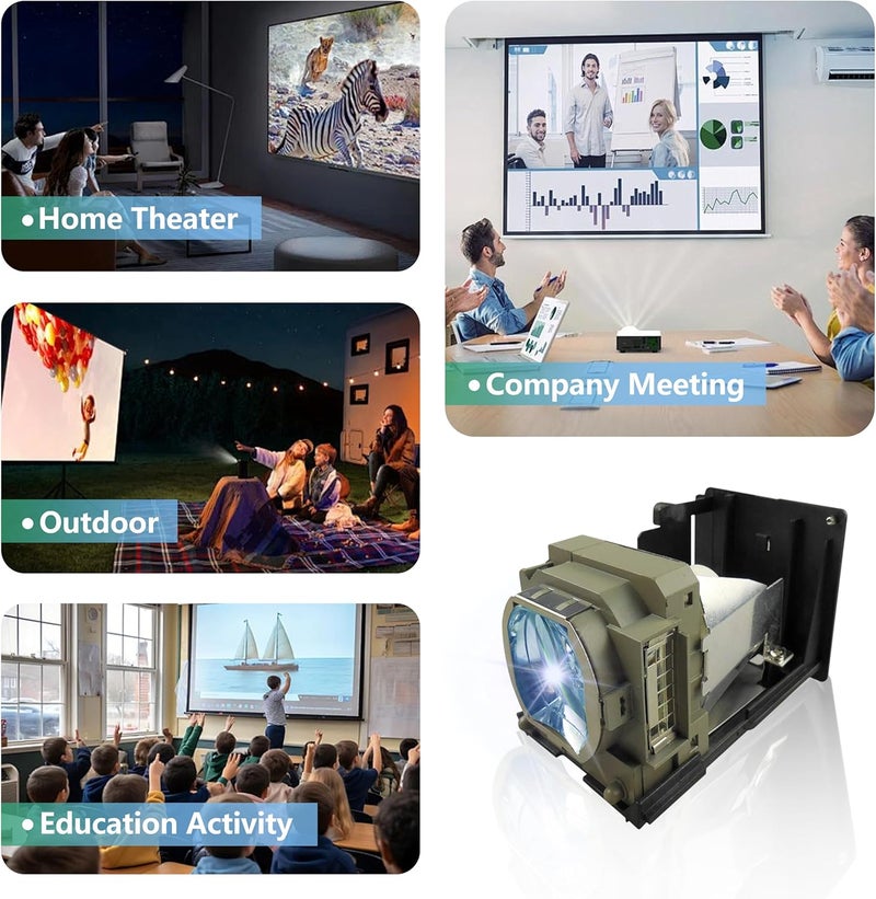 SORNEICDR مصباح بديل VLT-HC6800LP لجهاز العرض متوافق مع ميتسوبيشي لـ /HC6800 /HC6800U مع وحدة الإسكان - Image 2